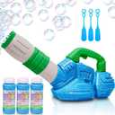ArtCreativity Bubble Leaf Blower for Toddlers, with 3 Bottles of Bubble Solution and 3 Wands, Fun Bubbles Blowing Machine Toys for Kids, Great Birthday Gift for Boys and Girls, Blue & Green