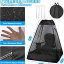 1 Person Pop Up Mosquito Net Tent for Chair with Stakes and Storage Bag, One Size