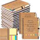 30 Sets Christmas Employee Appreciation Gifts Bulk Inspirational Spiral Notebook with Sticky Note and Motivational Bamboo Pens Thank You Gifts for Employees Coworkers,Teachers,Nurse,Office Staff,Team,Volunteer