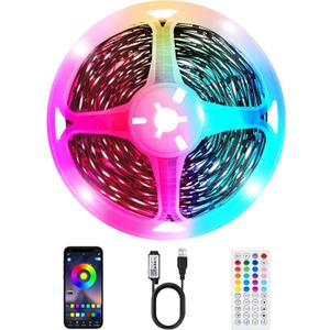 TV LED Strip, 3.28ft Smart RGB LED Lights for 24-32 Inch TVs, Music Sync Bluetooth App & Remote Control, USB-Powered for Gaming, Bedroom, PC, Home Theater