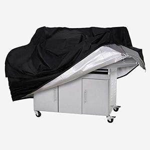 Grill Cover 58" for Outdoor Grill - Heavy-Duty Waterproof BBQ Grill Cover - Rip-Proof and Wind-Resistant - Large Barbecue Gas Grill Cover for Backyard - Black