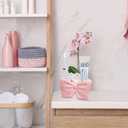 Electric Toothbrush Holders for Bathrooms decor, Cute Ceramic Electric Toothbrush Organizer and Toothpaste Holder /Bow Toothbrush Stand/Pink Toothbrush Holde