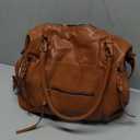 Women's Large Tote Bag City Tote Bag Purse with Zipper Women Vegan Leather Hobo Handbags with Adjustable Strap (Brown)