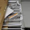 Extra Wide Baby Gate with Door 53.4-62 Inch Pressure Mounted, Auto Close Child Baby Gates for Doorways No Drill, Walk Through Dog Gate Indoor for The House, White