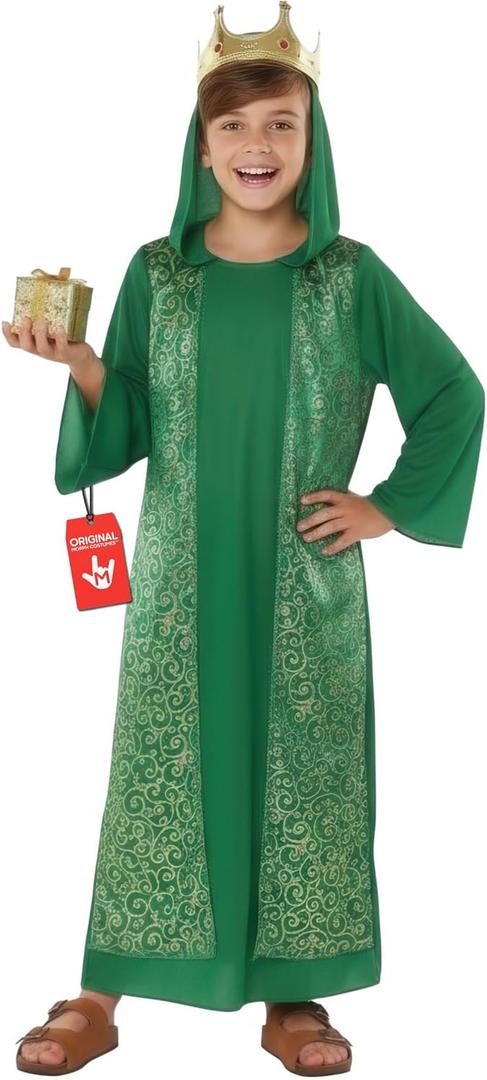 Morph 3 Wise Men Costume Kids, Catholic Saint Costume Kids, Biblical Costumes Kids Nativity Costume Kids, Three Kings Costume, Medium, Green