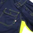 BOCOMAL FR Shirt for Summer Lightweight Vented Mesh Back and Underarm Breathable Flame Resistant Welding Button Down Shirts (Large Tall, Navy)