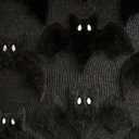 Fall Halloween Ghost Throw Pillow Covers 18x18 Set of 2 - Cute Ghost Horror Decor Pillow Cases - Faux Fur Decorative Pillows for Home Couch - Spooky Hallowen Party Decorations Indoor - Black Bat