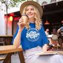 Autism Awareness Shirt for Women: in April We Wear Blue Shirts Mental Health Tee Inspirational Short Sleeve Tee Tops (Blue, S)