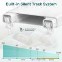 Double Curtain Track Ceiling Mount 12ft, Heavy Duty Tracks, White