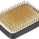 PATIKIL 1.9"x2.7" Flower Frog, Brass Flower Arrangement Holder Square Floral Pin Frogs Ikebana Arranger Tool for Vase Supplies Home Office DIY Craft, Gold