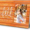 UNCDLV Fall Picture Frames 4x6 Fall Photo Frame, Orange Fall Sign Decor Thanksgiving Pumpkin Picture Frame Decorations for Shelf Bedroom Livingroom Table Desk Thanksgiving Gifts for Women