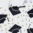 Hallmark 13" Large Graduation Gift Bags Assortment with Tissue Paper (3 Bags: Mortarboards, Class of 2023, Congrats) in Black, White and Gold