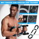 Twister Arm Trainer, 60-110lb Adjustable Chest & Arm Muscle Trainer for Men, Forearm Strengthener Shoulder Arm Exercise Equipment, Chest Workout Bar Portable Arm Exerciser for Home Fitness (BLUE)