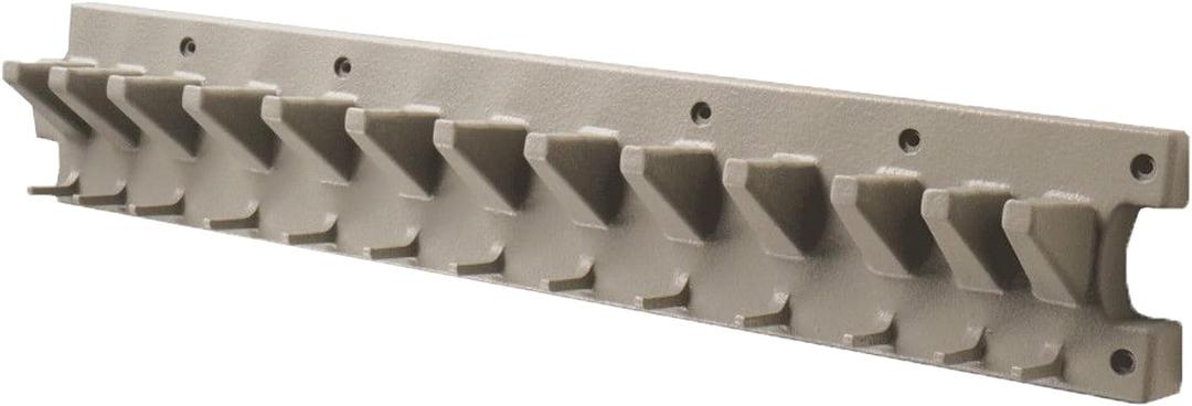 Suncast 2' Wall Mount Tool Organizer for Hanging Lawn and Garden Tools, 30 lb. Weight Capacity, Gray, Made in the USA (1 Pack)