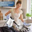 Handheld Steam Cleaner, Portable Steamer for Cleaning with 18PCS Accessories, 12s Fast Heating, Pressurized Steam Cleaner for Home, Kitchen, Bathroom, Car Detailing, Window, and Clothes, White