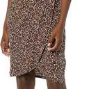 Amazon Essentials Women's Sleeveless Crossover Twist Neck Faux Wrap Dress (Large, Dark Brown Floral)