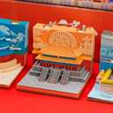 Great Wall of China 3D Laser-Cut Paper Sculpture | 2025 Monthly Desk Calendar & Tear-Off Notepad Pad | Artistic Office Desk Decor for Home, Workplace | Unique Chinese Culture Gift for Holidays (Forbidden City)