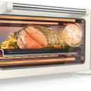 Nuwave Bravo Pro Smart Air Fryer Toaster Oven Combo, Airfryer Convection Oven Countertop, 10-in-1 Functions with Quicker & Even Crisp Technology, 1800W, 50-450F, PFAS-Free, 21QT, Vanilla Cream