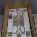 6-Light Farmhouse Brass Gold vintage Chandelier 23.6 Inch - Rustic Industrial Iron Candle Hanging with Clear Glass Shades - Dining Room Lighting Fixture for Hallway, Living Room, Foyer, Kitchen Island