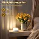 JUSHENG Baby Night Lights for Nursery, 3 Color Temperature Selectable & Dimmable, Rechargeable LED Bedside Lamps Touch Light for Nightstand, Breastfeeding, Nighttime Diaper Changes, White