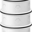 JOOGTO Water Filter Replacement for LS Home Dispenser 18 C/Glass Pitcher 7 C/Plastic Pitcher 10 C/Plastic Pitcher 7 C.3 Activated Carbon + Ion Exchange Filter(3 Pcs)