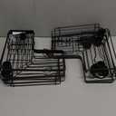 KEGII Corner Shower Caddy Tension Pole - Shower Tension Rod Organizer, Floor to Ceiling Shower Caddy 25-114.2 inch, Towel Rack Corner Waterproof, Black