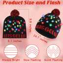 Blowata Christmas Hat Light Up Christmas Knitted Beanie Hat, Cute Cartoon Design Xmas Knit Cap with 6 Colorful LED Lights
