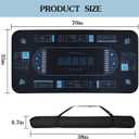 RUNNING HOT Exclusive Pro Poker Mat: 70" x 35", Anti-Slip, Durable, Foldable Design with Poker Probability Guide - Ideal for Casino Games, Carrying Bag Included