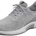 Orthofeet Women's Orthopedic Knit Kita Hands-Free Sneakers (8.5 Wide, Grey)
