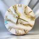 Epoxy Resin Wall Clock Marble 30 cm