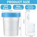 200 Pcs Urine Specimen Cups with Lids and Evident Seal Urine Sample Cups Collection Cup Disposable for Collection and Testing (Blue Lids)