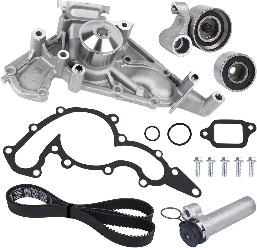 Autoround Timing Belt Kit with Water Pump [4.0L 4.3L 4.7L V8] Fit for 1998-2010 Toyota Tundra / 4Runner / Sequoia/Land Cruiser, Lexus GX470 LS400 LS430 LX470 SC430 SC400 GS400, Replaces # TKT021