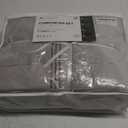 KASENTEX Twin Size Comforter Set 3 Piece,Seersucker Breathable Fabric,Lightweight Fluffy Down Alternative,Box Stitch Quilting, All Season Machine Washable with 2 Pillow Shams,Silver Grey