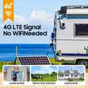 Camii 4G LTE Cellular Security Smart Camera No WiFi 360View 2K HD Cameras Outdoor Solar Battery Powered 2K Cam for Home Security Color Night Vision Motion Detection SIM Card/SD Card Storage