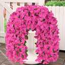 Livole 2Pcs Faux Artificial Bougainvillea Flowers for Outdoors, UV Resistant Artificial Outdoor Flowers Silk Real Faux Hanging Flowers for Outside Home Indoor Planter Porch Patio Balcony Yard Decor