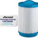 Hot Tub Things Spa Filter Cartridge 40SqFt - Replacement Filter Part# 6473-157J for J-400 & J-500 Series, Dual-Stage Filtration, Spa Water Cleaner, Washable Pleated Cartridge, Easy Installation