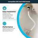 Eastman 20 Inch Flexible Toilet Connector, 7/8 Inch Ballcock x 3/8 Inch Compression Inlet Connection, 48175