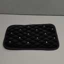 Universal Bling Soft Plush Luster Car Armrest Seat Box Cover Auto Center Console Cushion Pad Crystal Protective Padding Car Decor Accessories for Women Black