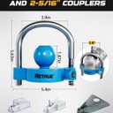 RETRUE Keyed Alike Trailer Lock Set Tow & Store Lock Kit Include Universal Coupler Lock & Dual Hitch Receiver Pin Lock & Trailer Tongue Lock, Blue