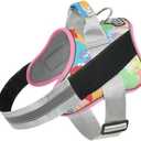 Bolux Dog Harness, No-Pull Reflective Dog Vest, Breathable Adjustable Pet Harness with Handle for Outdoor Walking - No More Pulling, Tugging or Choking (Medium (Pack of 1), OilPainting)