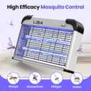 LiBa Electric Bug Zapper, Indoor Insect Killer - (2) Extra Replacement Bulbs - Fly, Mosquito Killer and Repellent - Lightweight, Powerful 2800V Grid, Easy-to-Clean, with a Removable Washable Tray