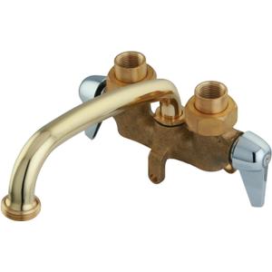 Kingston Brass KF471 Double-Handle 3-Hole Deck Mount Laundry Faucet in Polished Chrome