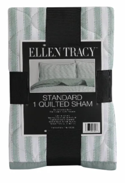 Ellen Tracy Standard 1 Quilted Sham 20x26 100%Polyester