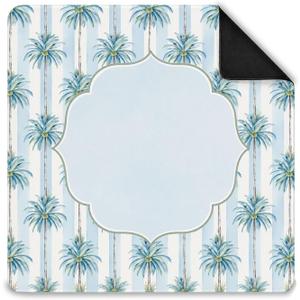 Blue Coastal Palm Tree Mahjong Mat 31.5" x 31.5"