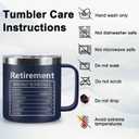 Happy Retirement Gifts for Men,14 Oz Funny Retirement Coffee Mug for Coworkers, Dad, Retired People, Friends, Teachers, Doctors, Boss, Dad, Funny Mug Xmas Present with Lids, Navy Blue