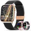 elfofle Smart Watches for Women1.83" Fitness Tracker with Answer/Make Calls/Sleep Monitor/IP67 Waterproof /SpO2 Fitness Tracker/Sleep Monitor Watch for Android iOS (Black Gold)