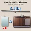 Home Office Lap Desk with Wrist Rest Wrist Rest, Mouse Pad, and Phone Holder Large Laptop Bed Desk for Notebook, Laptop, Tablet, Lap Stand Fits Up to 17 Inch Laptops (Brown)