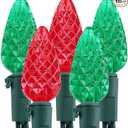 Brizled C5 Christmas Lights Multicolor, 33ft Mini 100 LED Christmas String Lights, 120V UL Certified Xmas Tree Lights Connectable Colored Xmas Light Indoor Outdoor for Tree Patio Roof Holiday Decor