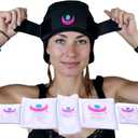 Cold Cap for Migraine Relief & Chemo, Longer Lasting Cold Swappable Gel Packs, Adjustable Compression, Class 1 Medical Device for Scalp, Concussion Relief, Chemo. Fitted Sizes, Machine Washable (Medium (Up to 21"))