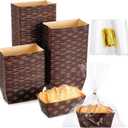 Sabary 100 Pcs Mini Disposable Paper Loaf Pan with Clear Plastic Bread Bags, 3.1 x 1.5 x 1.7 Inch